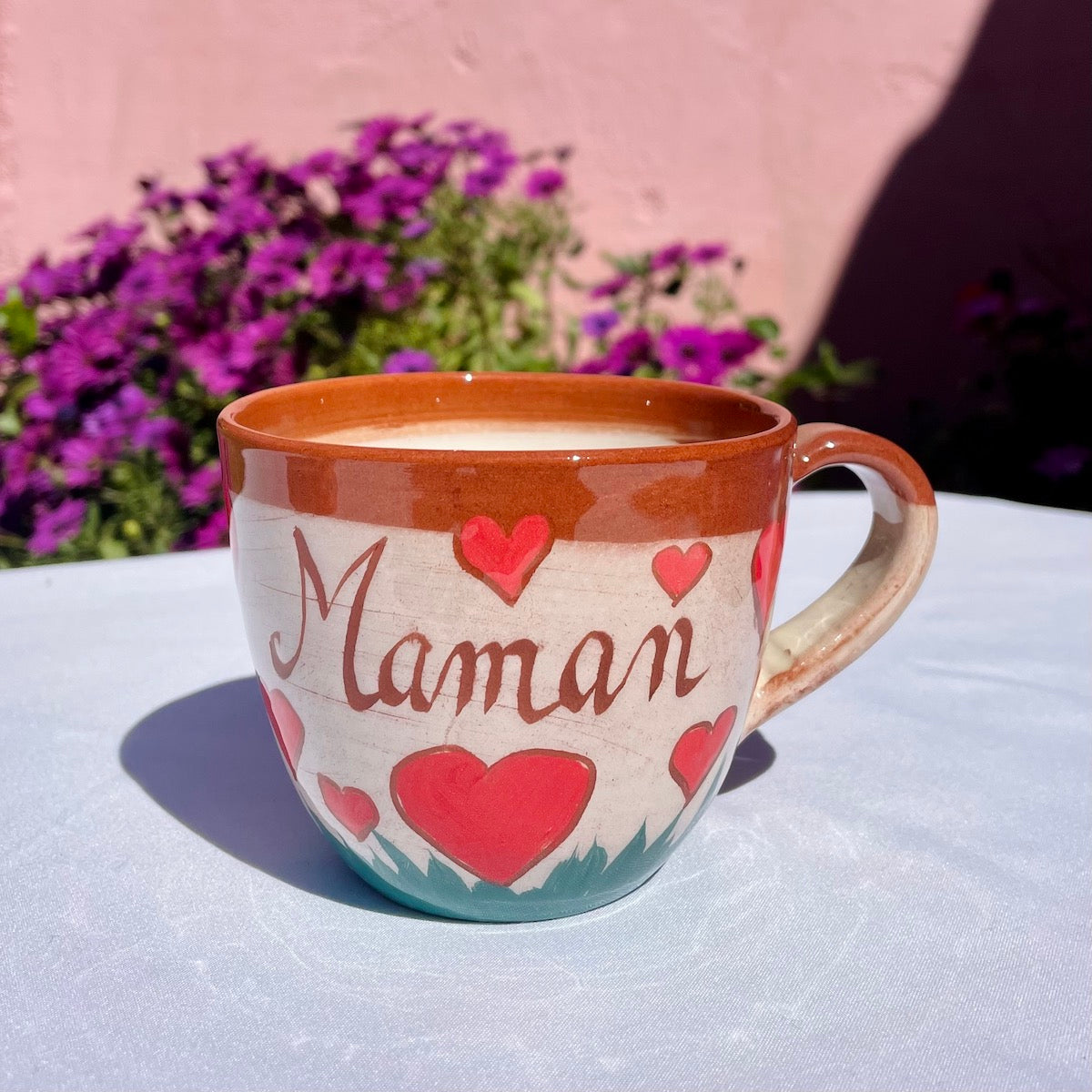 Mug personnalisé fête des meres - céramique artisanale - Les Poteries de Sylvie