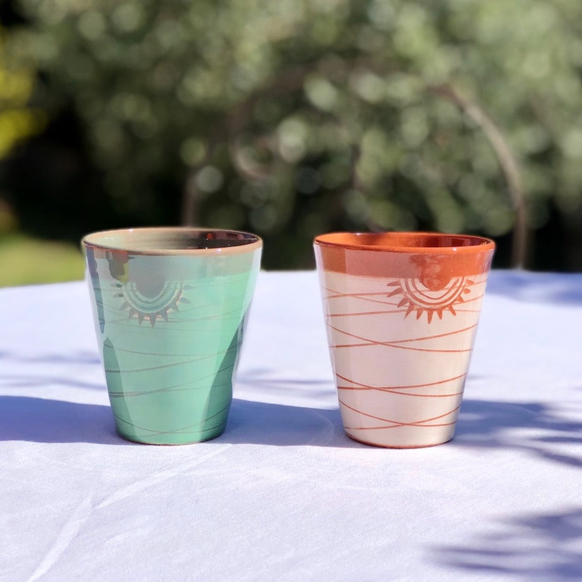 verre à café gobelet tasse en poterie - Les Poteries de Sylvie céramique artisanale